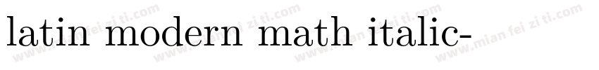 latin modern math italic字体转换